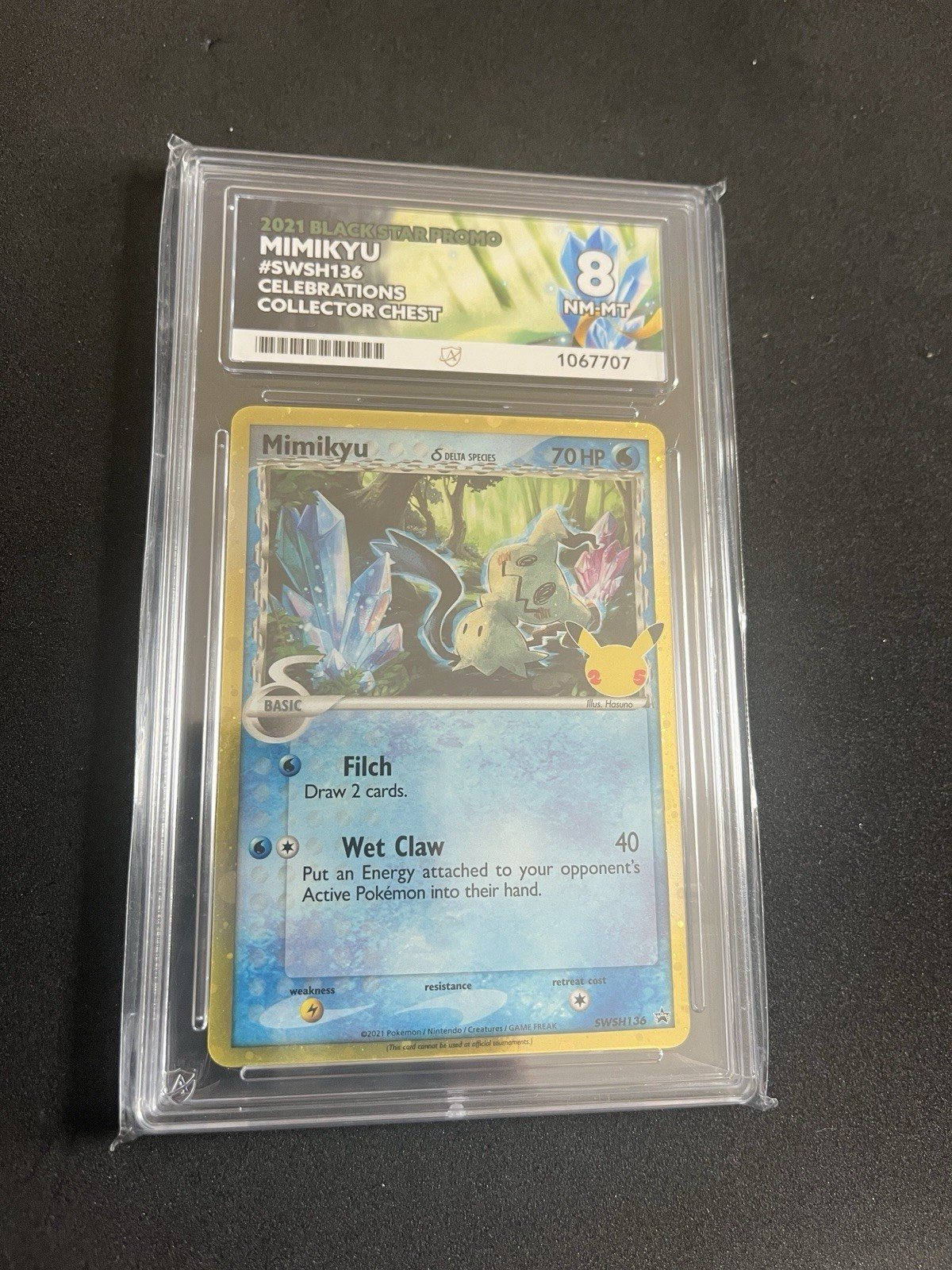 Mimikyu SWSH136 ACE 8 NM-MINT Japanese Pokemon Cards Delta Species Celebrations – Photo 1